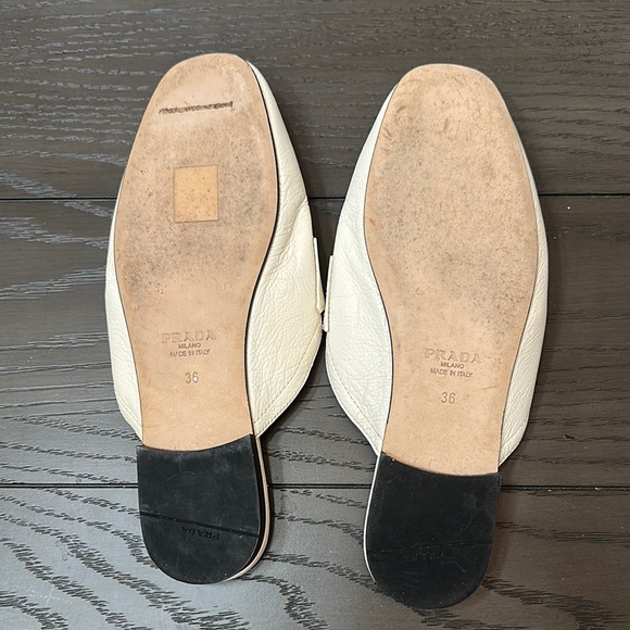 Prada White and Blue Mules size 36 - Picture 6 of 12